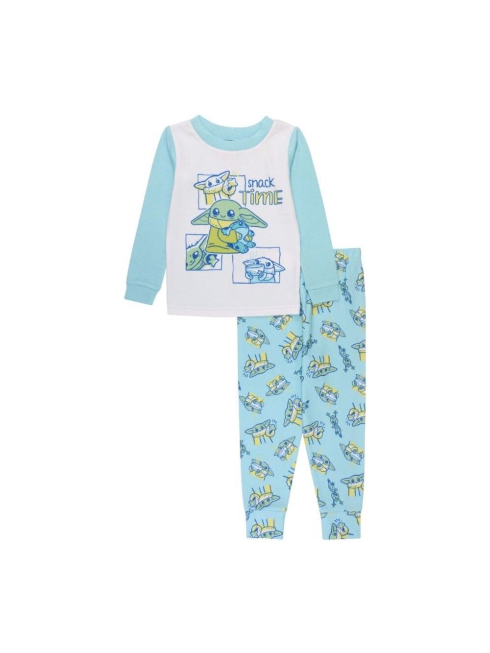 Star Wars The Mandalorian Toddler Boys 2 Piece Top & Pajama Set Blue Size 4T NWT